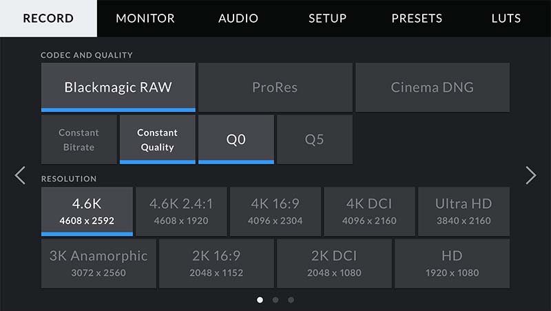 使用黑科技的Blackmagic RAW编码器拍摄视频